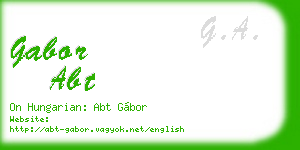 gabor abt business card